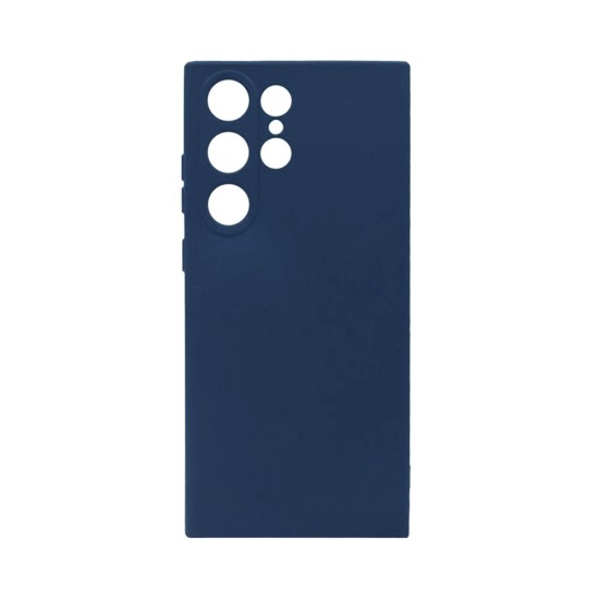 Silicone Case with Camera Shield for Samsung Galaxy S24 Ultra Dark Blue